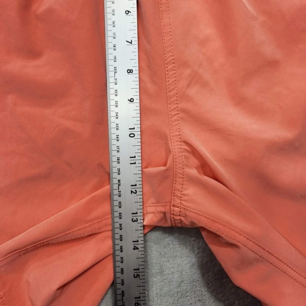 Nautica Swim Shorts Mens L Orange Peach Lined Drawstring Pockets Quick Dry Beach